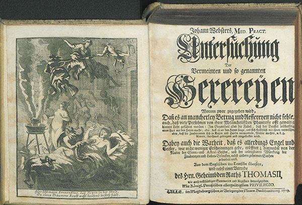 Johann Websters, Med. Pract. Untersuchung Der Vermeinten und so genannten Hexereÿen : Worinn zwar zugegeben wird, Daß es an mancherley Betrug und Aeffereyen nicht fehle, [...] Dabey auch die Wahrheit, daß es allerdings Engel und Geister, wie nicht weniger Erscheinungen gebe, eröffnet [...], fot. Polona