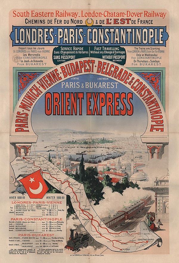 Plakat reklamowy Orient Expressu, źródło: Wikipedia